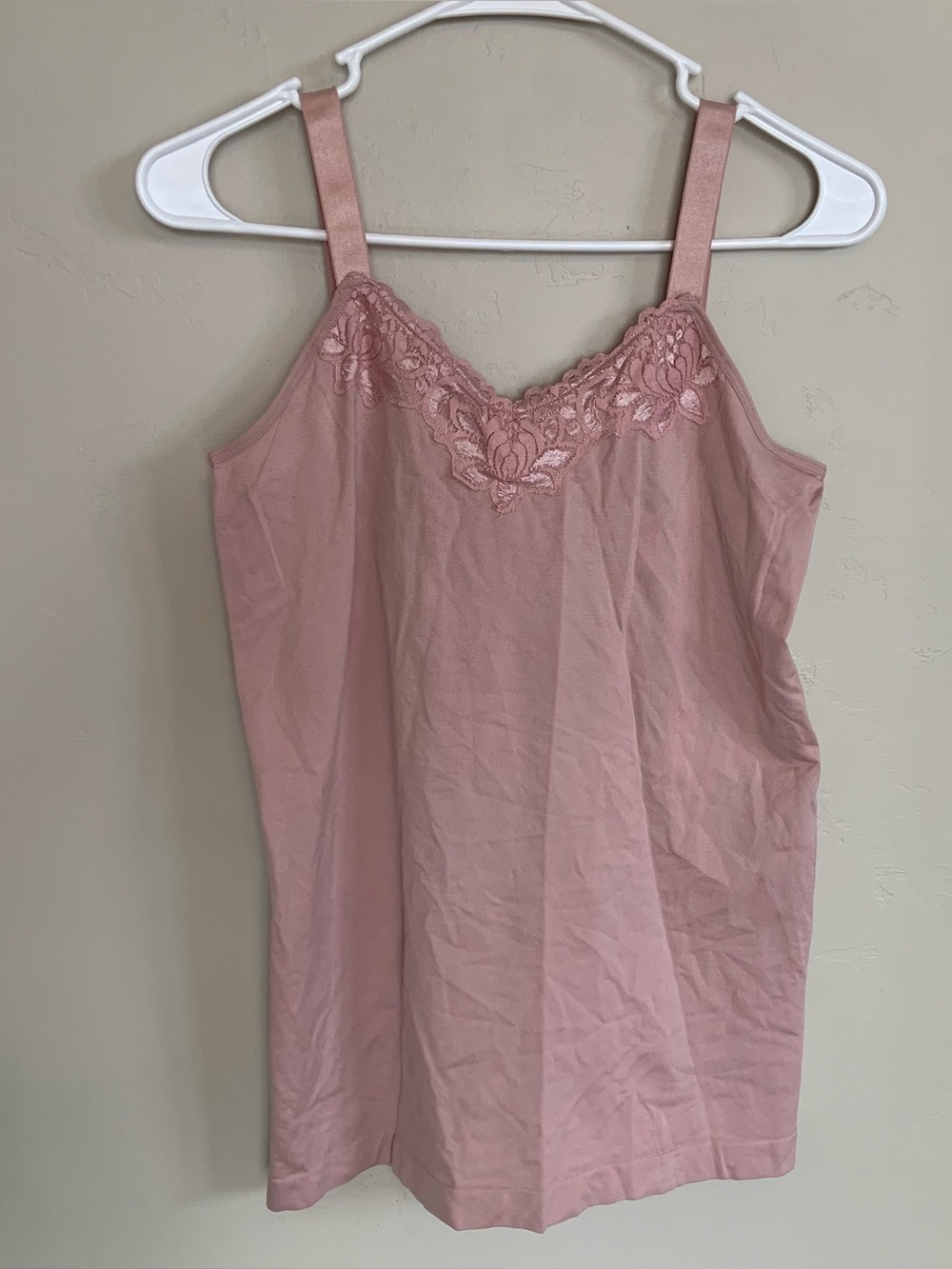 UltraTeeze Pink Floral Lace Shapewear Smoothing Camisole – One Size Fits Most